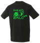 Preview: Handballshirt in schwarz mit neongrünem Motiv